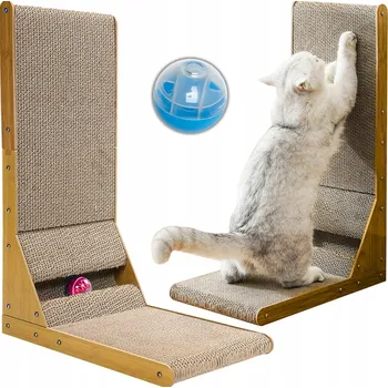 KARTONOVÉ PRO KOČKY ŠKRABACÍ STOUPKY PRO KOČKY PELÍŠEK S HRAČKOU S HRAČKA