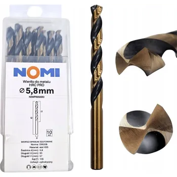 Vrták VRTÁK DO KOVU 5,8mm HRC PRO NOMI PRO OCEL, PLASTY, HLINÍK, DŘEVO