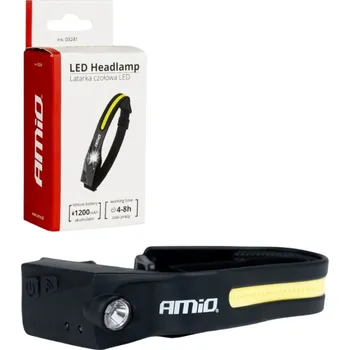 Čelovka AMiO ČELOVKA LED COB S POHYBOVÝM SENZOREM