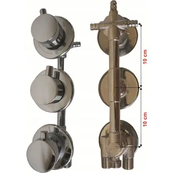 Vodovodní baterie Termostatická sprchová baterie Aqua-Tek stříbrná