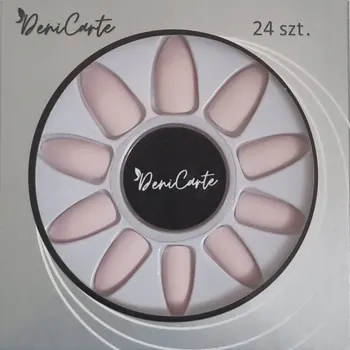 Umělé nehty Tipy na nehty Tipsy Deni Carte matné francouzské pink 24 kusů a lepidlo