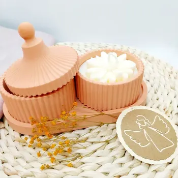 Svíčka Sójová svíčka, kopretina, lososová, dárková sada