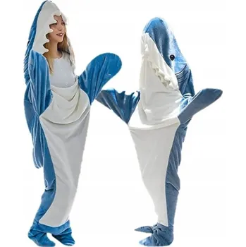 Spacák Deka Žralok Mikina Pro Dospělé Pyžamo Tlustý Teplý Zimní Spací pytel M 110-130 cm