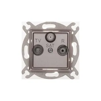 Elektrická zásuvka Anténní zásuvka nástěnná Polmark šedá