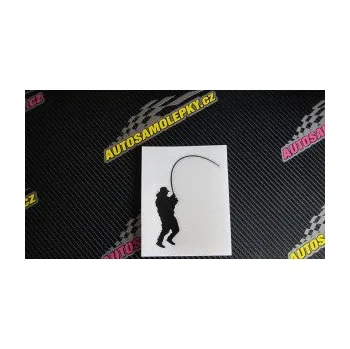 Polep vozidla SAMOLEPKA Rybář 007 pravá (09 - bílá) NA AUTO, NÁLEPKA, FÓLIE, POLEP, TUNING, VLASTNÍ TEXT, TISK, AUTOSAMOLEPKY.cz, POLEPY, OBRÁZEK, LOGO, SAMOLEPKY