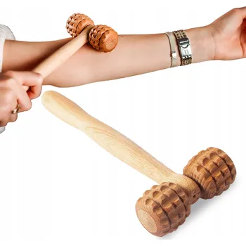 Masáž DŘEVĚNÝ MASÁŽNÍ PŘÍSTROJ VÁLEČEK NA OBLIČEJ ROLLER