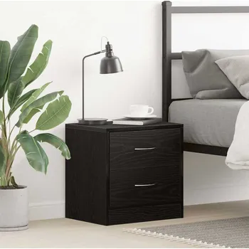 Ložnice vidaXL Noční stolek 40 x 30 x 40 cm dřevotříska [801041] Barva: Černý dub