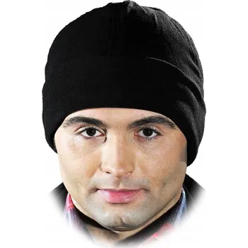 Čepice CZAPKA ZIMOWA OCIEPLANA Z POLARU UNIWERSALNA, TEPLÁ, LEHKÁ, REIS, ČERNÁ