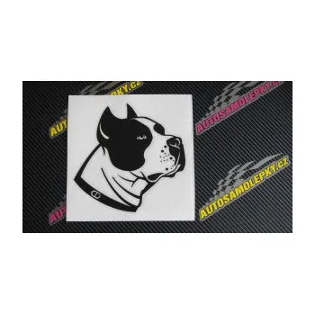 Polep vozidla Pes 081 pravá Stafordširský bulteriér (12 - zelená) SAMOLEPKA NA AUTO, NÁLEPKA, FÓLIE, POLEP, TUNING, VLASTNÍ TEXT, TISK, AUTOSAMOLEPKY.cz, POLEPY, OBRÁZEK, LOGO, 3D STICKERS