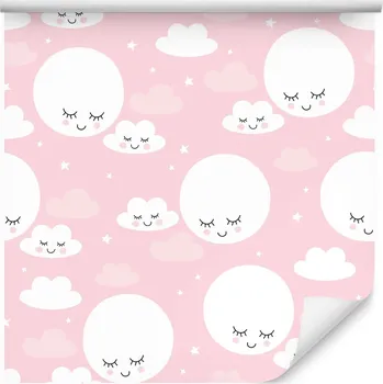 Tapeta Tapeta na zeď do dětského pokoje měsíc oblaka