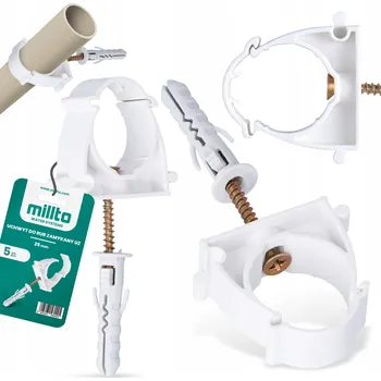 Vodovodní potrubí 5x OBJÍMKA DRŽÁK TRUBEK UZAVÍRATELNÝ PPR 25 MM UPEVŇOVACÍ SPONA SVORKA UCHYCENÍ