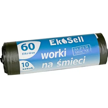 Pytle na odpadky 60L PYTLE NA ODPADKY PEVNÉ DO KOŠE 10 KUSŮ LDPE