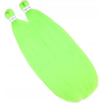 Syntetické vlasy Kanekalon na copánky 2 culíky 70 cm zelené PŘEDEM PŘIPRAVENÉ