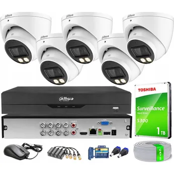 Bezpečnostní kamera Sada pro Monitorování Dahua s 5 Kamerami HAC-HDW1500T-IL-A a 5Mpx Záznamovým Zařízením