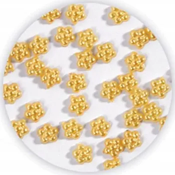 3D ozdoby na nehty - zlaté kvítky