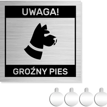 Plechová cedule NEREZOVÁ Cedulka na oplocení/branku POZOR ZLÝ PES 10x10 Hliník