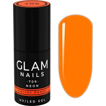 Lak na nehty Glam Nails 706 Carrot Power 6 ml hybridní lak na nehty
