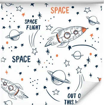 Tapeta Tapeta na zeď do dětského pokoje – rakety a planety