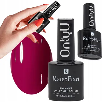 Přípravek na nehty Švestkový hybridní lak na nehty s leskem, UV lak ŠVESTKA/L009