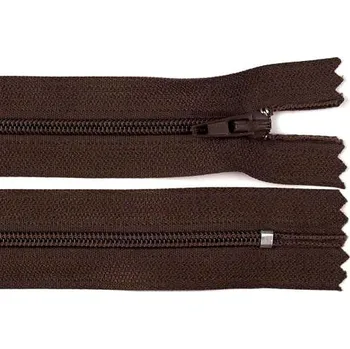 Zip Spirálový zip No 3 délka 16 cm autolock Varianta: 304 hnědá čokoládová, Balení: 1 ks