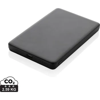 Powerbanka Magnetická powerbanka Orion 5000mAh 5W z RCS hliníku - Černá, Firemní dárkové předměty s vlastním potiskem