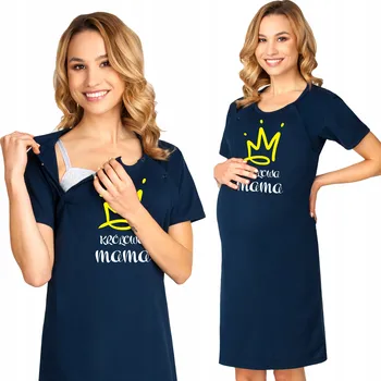 Dámské noční prádlo Těhotenská KOŠILE DO PORODNICE NOČNÍ Těhotenské PYŽAMO BAVLNĚNÉ Česká výroba L