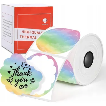 Samolepící etiketa Samolepicí štítky pro Phomemo M110 M120 M200 M220 M221 - motiv obláčky, 50x50 mm