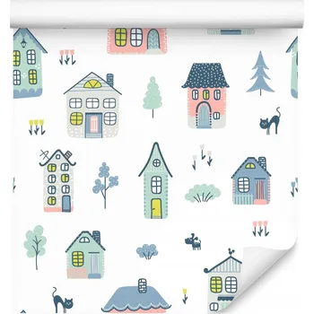 Fototapeta Dětská tapeta Domky Kamenné domy Dekorace