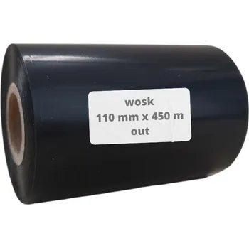 Pásek do tiskárny 110 mm x 450 m vosková termotransferová páska OUT pro tisk etiket 110x450 wax