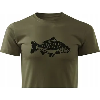 Tričko ForestMax Tričko FORESTMAX s potiskem ryby pro Rybáře krátký rukáv vel. 3XL