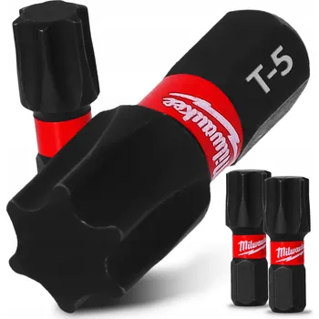 Bit 2x Rázový bit MILWAUKEE TX50 25mm MAGNETICKÝ ŠROUBOVACÍ HROT TORX
