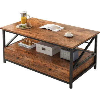 Konferenční stolek Konferenční stolek Rebiko obdélníkový 100 x 55 x 47 cm, dřevo retro