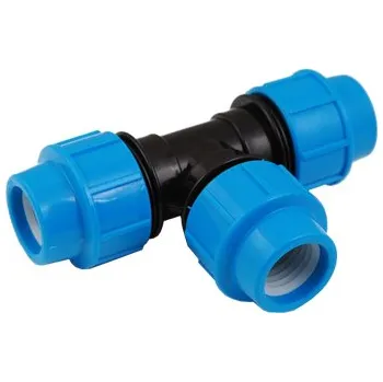 Vodovodní potrubí T-ROZDĚLOVAČ 90° 50 x 50 x 50 mm pro PE trubky PN20