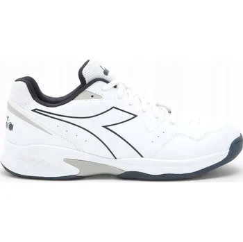 Pracovní oblečení TENISOVÉ BOTY DIADORA VOLEE 6 BÍLÉ/MODRÉ/STŘÍBRNÉ PÁNSKÉ VEL. 43