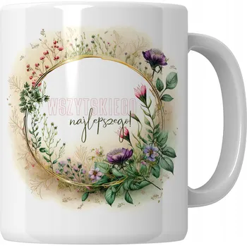 Keramický hrnek 330 ml HRNEK K NAROZENINÁM 18 20 30 40 50 60 PRO MAMINKU DCERU KAMARÁDKU TETU SVATEBNÍ HOSTINA DRUŽIČKA NA KÁVU ČAJ DO KANCELÁŘE DÁREK VÝROČÍ KŘEST POD STROMEČEK VÁNOCE BOHO