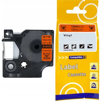 Pásek do tiskárny Vinylová páska Specmark pro DYMO RHINO 18435 12 mm x 5,5 m oranžová S0718490