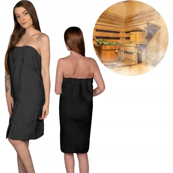 Prostěradlo SAUNOVÁ SUKNĚ / RUČNÍK dámský froté 140x70 cm ČERNÁ