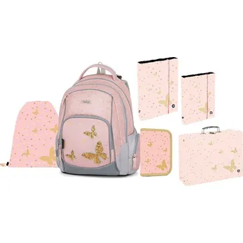 Karton P+P Oxybag sada Set 6dílný OXY GO Motýl batoh, penál, sáček, kufr, boxy 0-47324/6