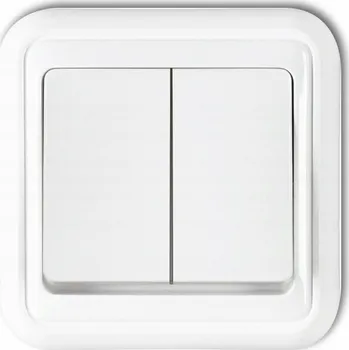 vypínač Dvoupólový spínač Karlik Liza bílý