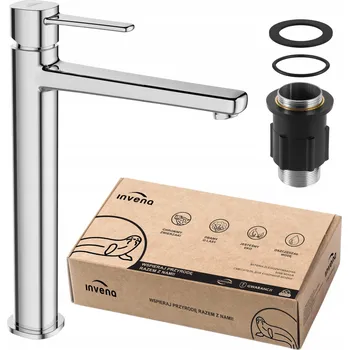 Vodovodní baterie Stojánková umyvadlová baterie Invena Glamour stříbrná