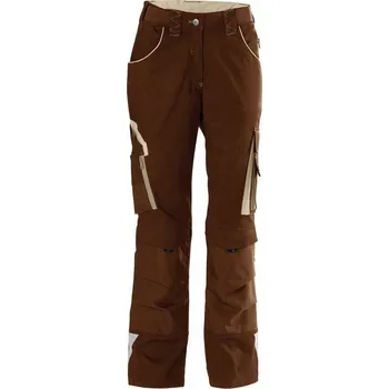 Pracovní oblečení Dámské dlouhé pracovní kalhoty s kapsami vel. 50 hnědá/béžová FORTIS