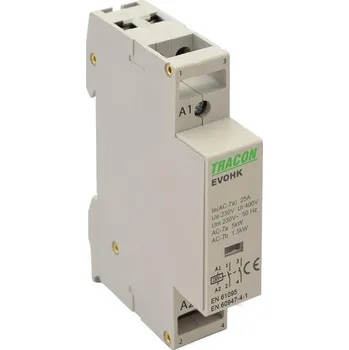 Stykač TRACON Instalační stykač 1 Modul, 2×NO (spínací kontakt), AC1/AC7a, 25A, 230V, EVOHK2-25