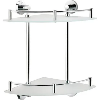 Drátěná police Rohová polička dvojitá Stella Classic chrom 27x27x39,5 cm