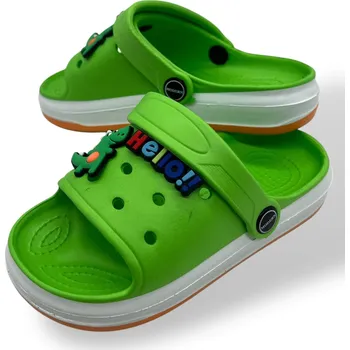 Chlapecké pantofle Adcz Chlapecké zelené pantofle 01 Barva: Zelená, Velikost: 33