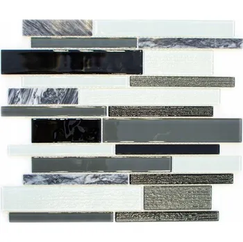 Obklad Mozaika WzorcowniaStudio 28,6 x 30 cm, odstíny šedé a stříbrné