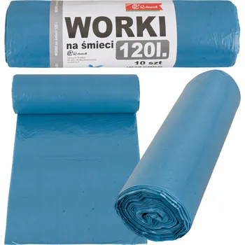 Pytle na odpadky PYTLE NA ODPADKY LDPE SILNÉ ODOLNÉ 120L MODRÉ 10 Ks