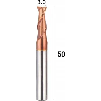 Vrták Stopková fréza (válcová), čelní průměr 3 mm VHM
