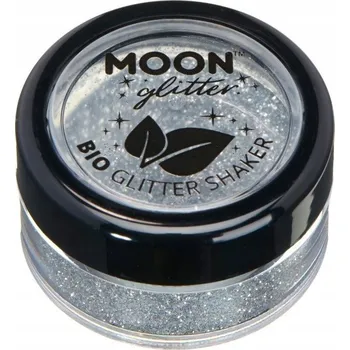 Karnevalový doplněk BROKÁT MOON GLOW ECO SHAKER STŘÍBRNÝ TŘPYTKY NA OBLIČEJ, TĚLO A RTY - 5g