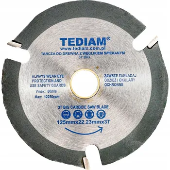 Řezný kotouč Vidiový kotouč na dřevo widia 125 x 22,2 3T BIG