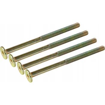 Šroub 100x metrický šroub M6 x 95 mm pozink žlutý, s válcovou hlavou, nábytkový šroub